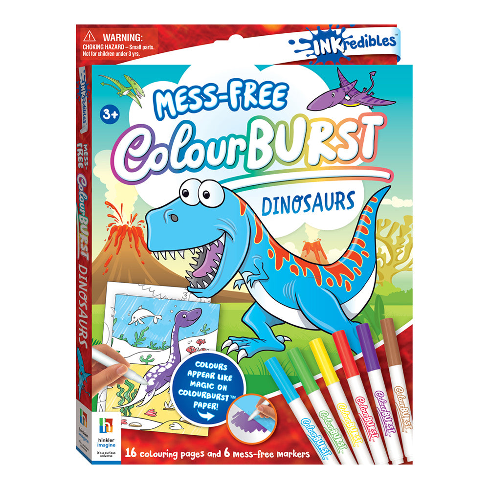 Inkredibles Mess Free Colour Burst Dinosaurs Activity Set Kids 3y+