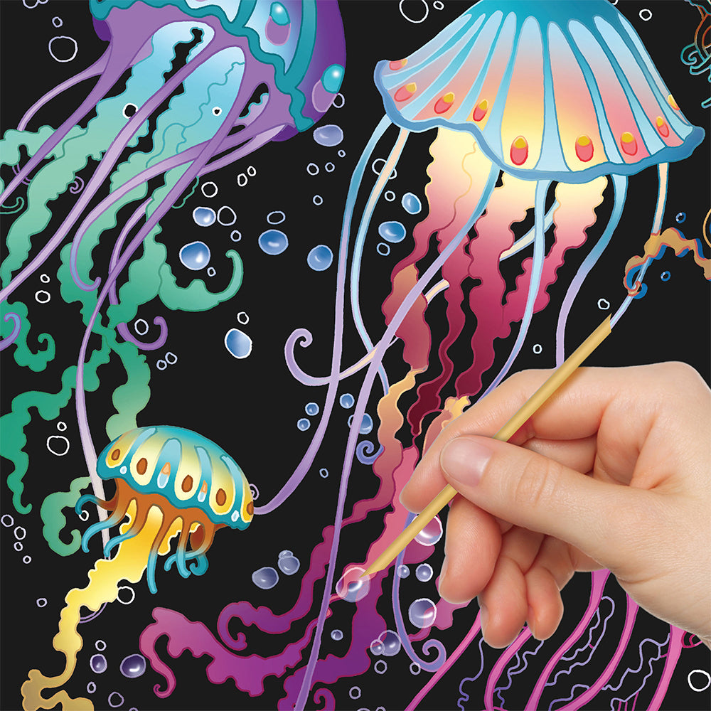 Art Maker Picture Etch Underwater Worlds Colouring Activity Book