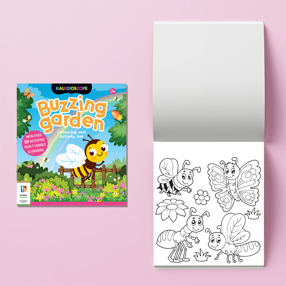 Kaleidoscope Buzzing Garden Colouring & Activity Set Kids Book 3y+