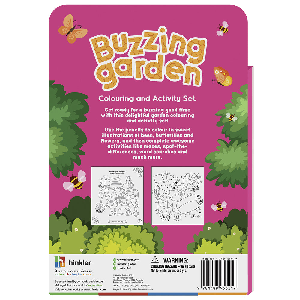 Kaleidoscope Buzzing Garden Colouring & Activity Set Kids Book 3y+