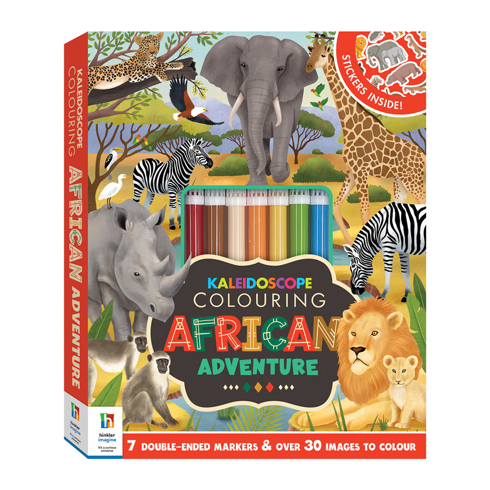 Kaleidoscope Colouring Kit African Adventure Kids Activity Book 6-12y