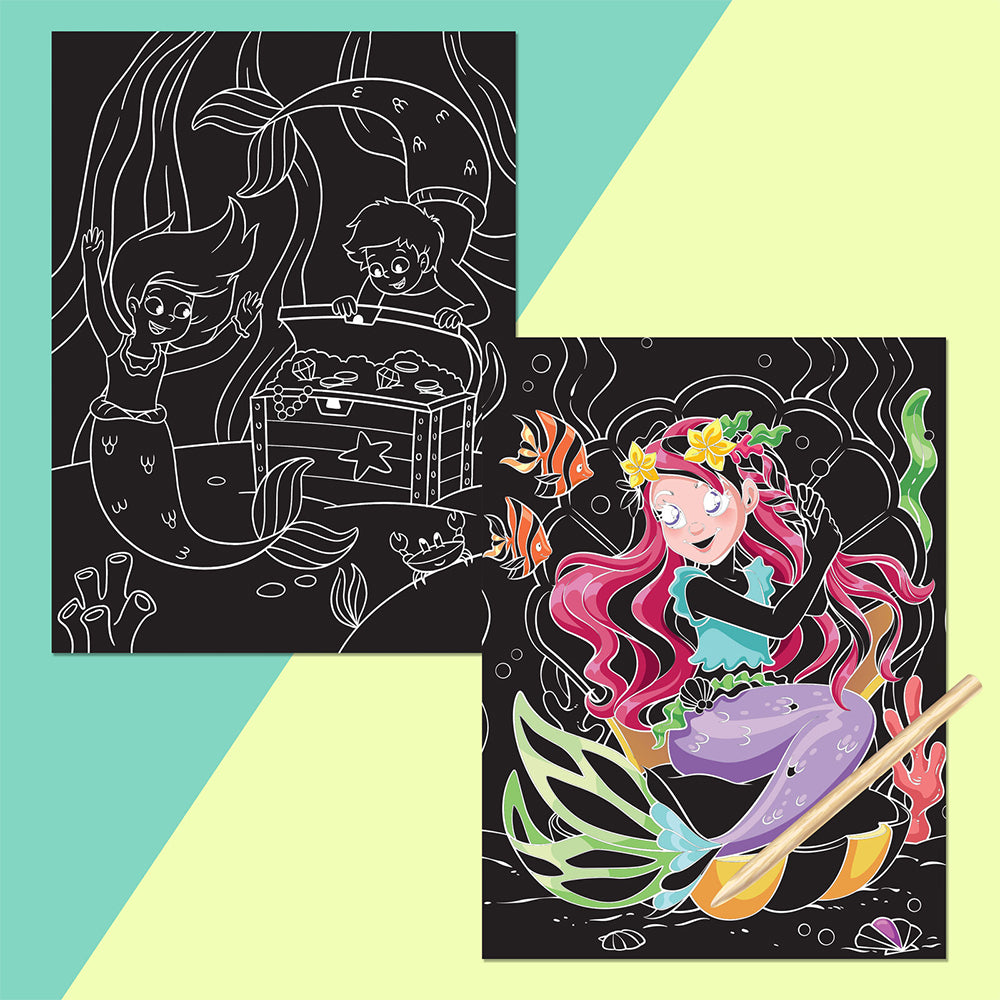 Kaleidoscope Scratch Surprise Mermaid Fantasy Activity Book 3y+