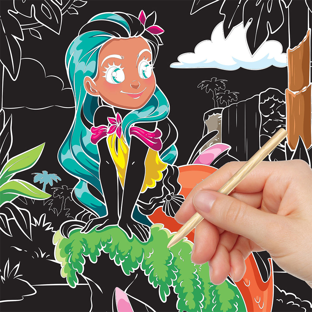 Kaleidoscope Scratch Surprise Mermaid Fantasy Activity Book 3y+