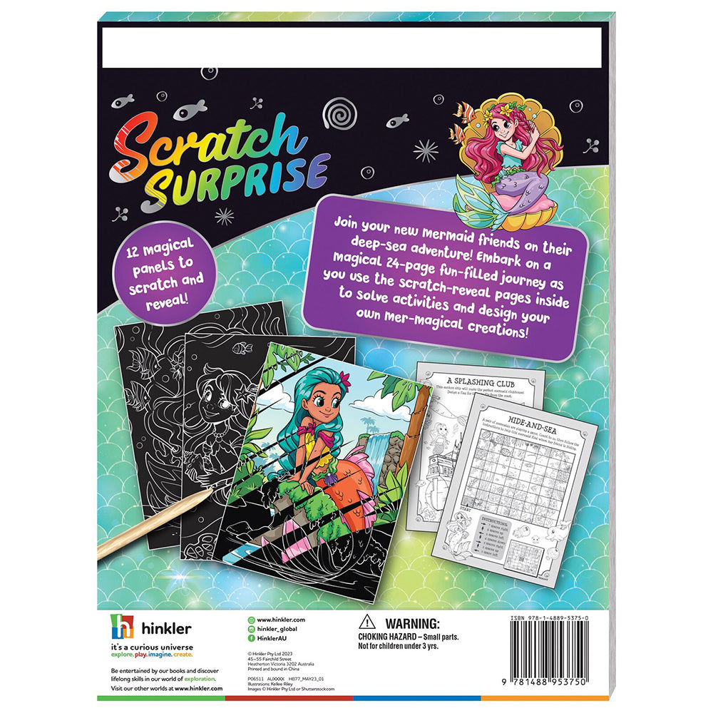 Kaleidoscope Scratch Surprise Mermaid Fantasy Activity Book 3y+