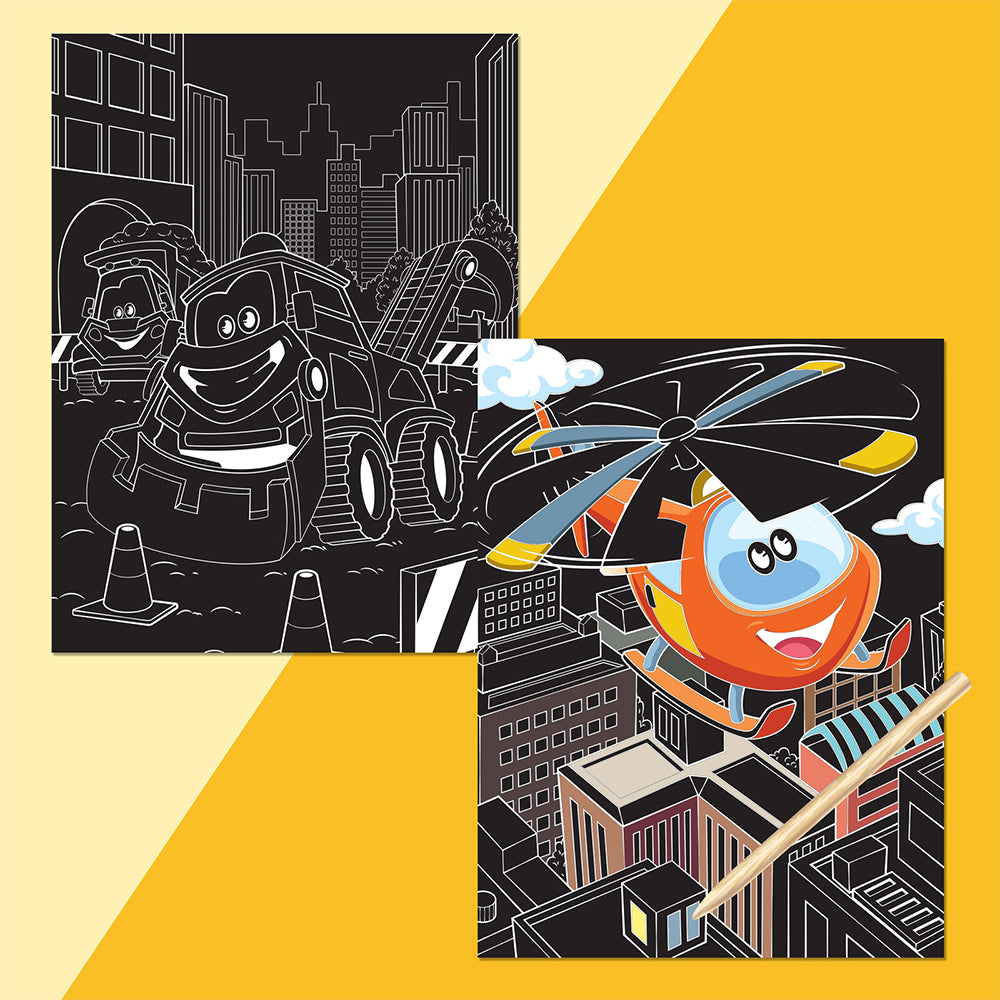 Kaleidoscope Scratch Surprise Mighty Machines Activity Book 3y+