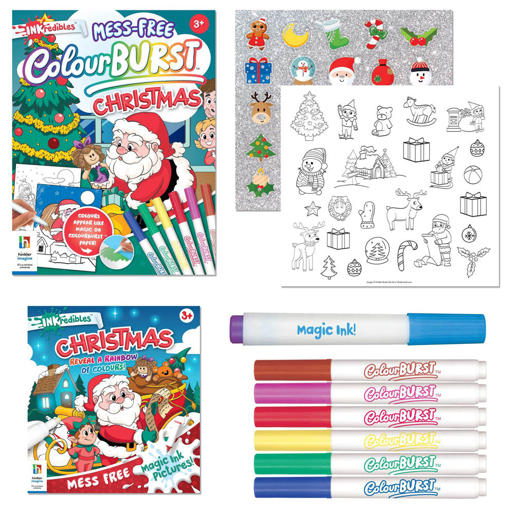 Inkredibles Christmas Mess Free Magic Ink Activity Book Kit Kids 8y+