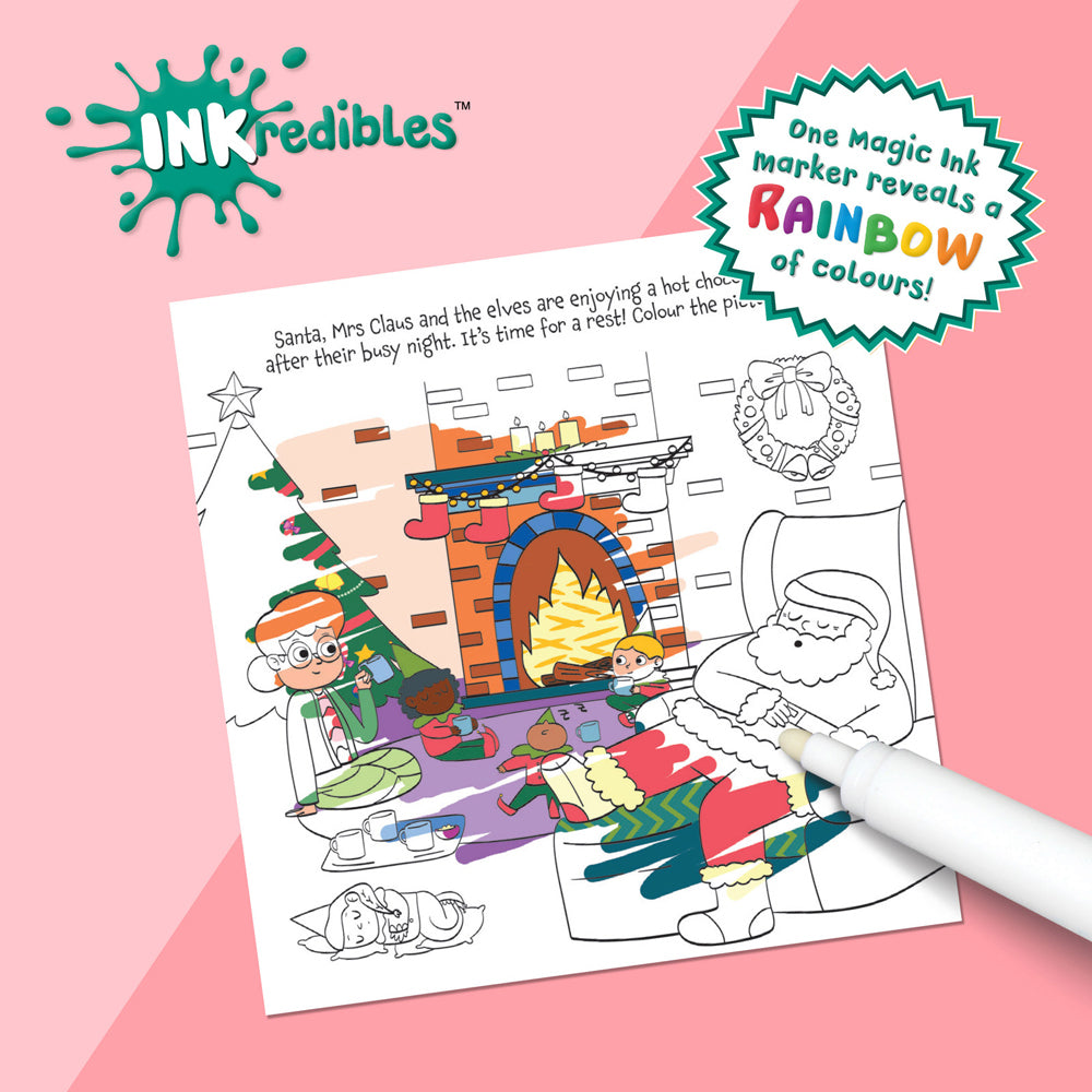 Inkredibles Christmas Mess Free Magic Ink Activity Book Kit Kids 8y+