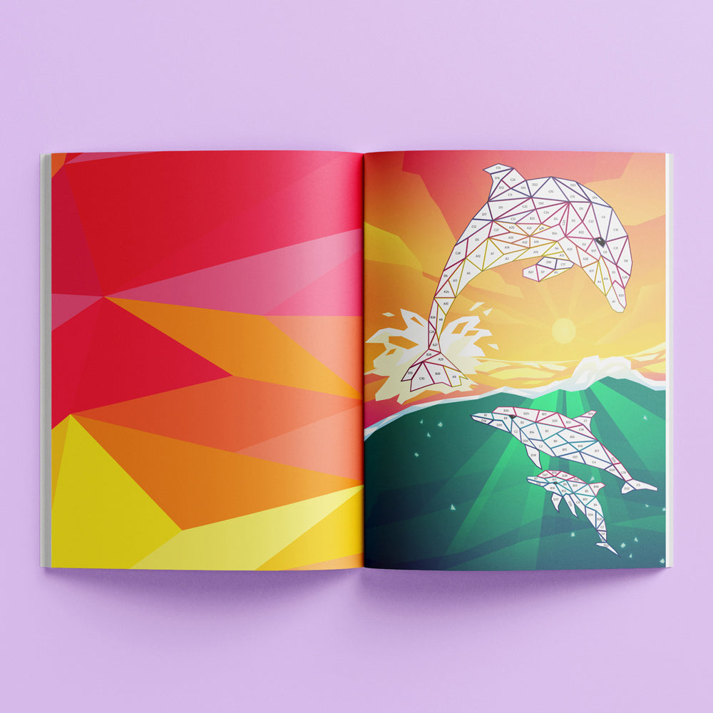 Kaleidoscope Sticker Mosaics Neon Ocean Kids/Children 8-16y