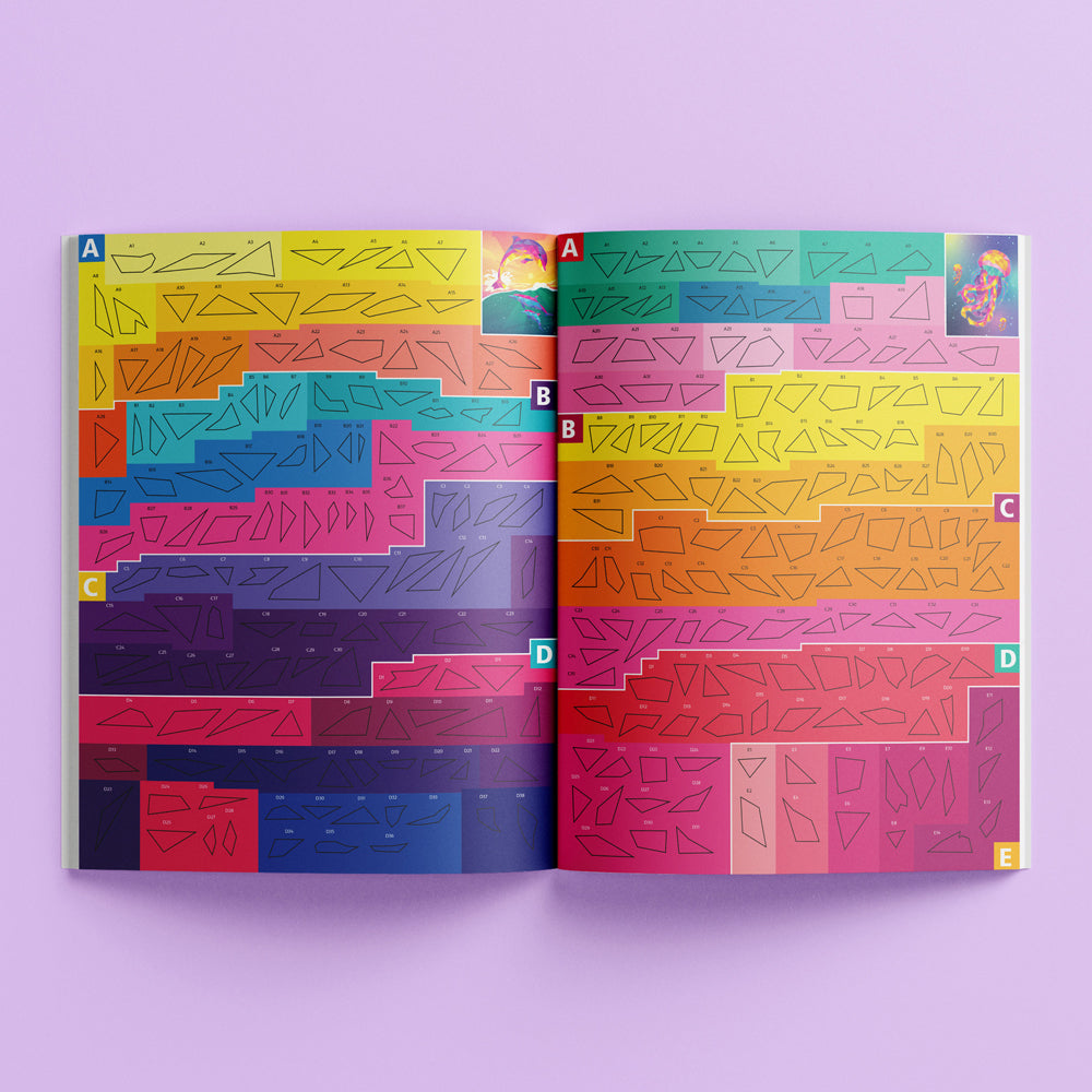 Kaleidoscope Sticker Mosaics Neon Ocean Kids/Children 8-16y