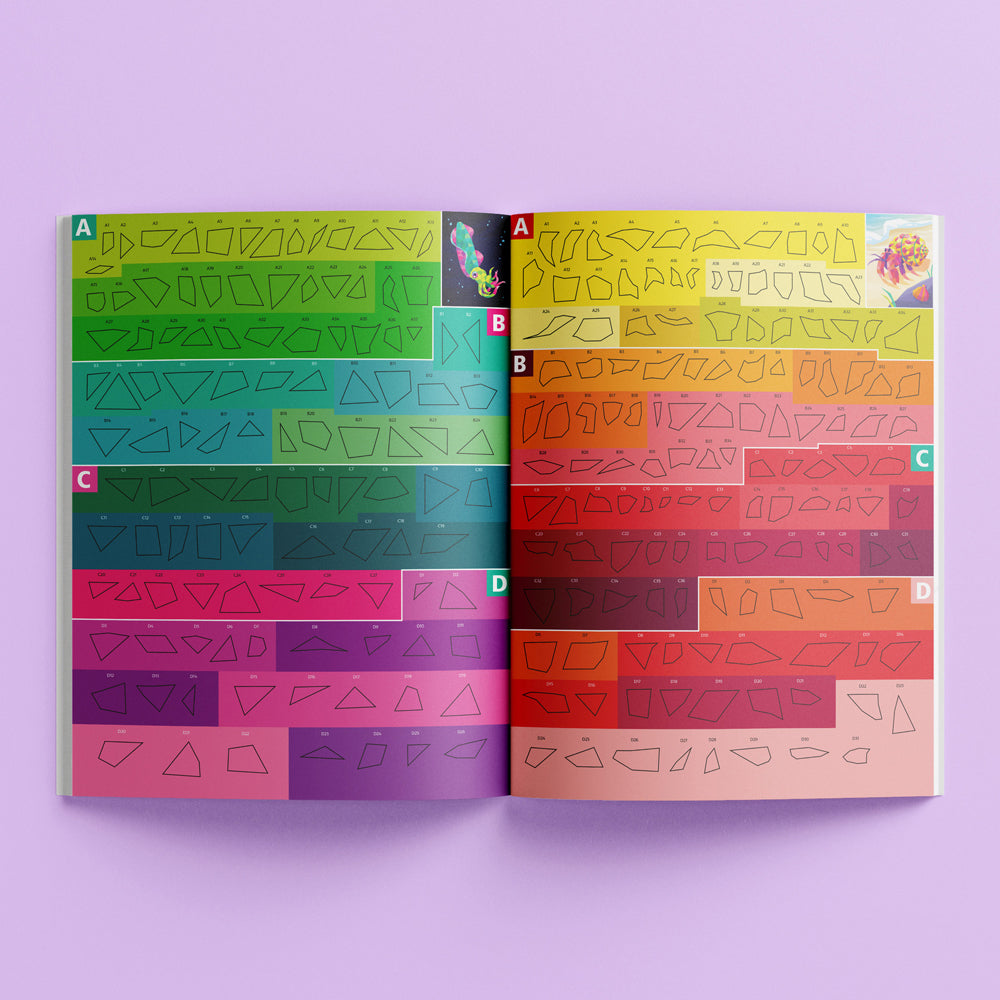 Kaleidoscope Sticker Mosaics Neon Ocean Kids/Children 8-16y