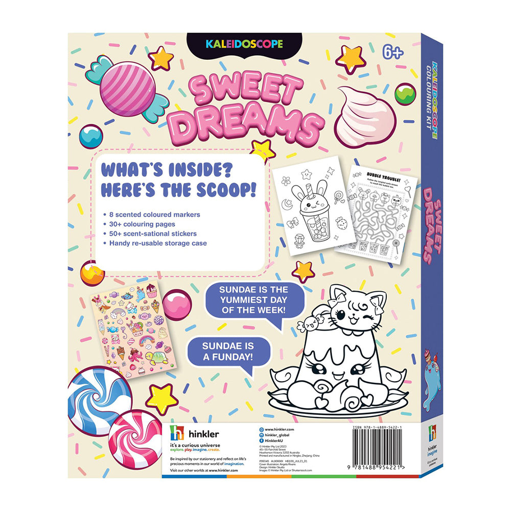 Kaleidoscope Kids Colouring Kit Sugar Rush w/Markers/Stickers