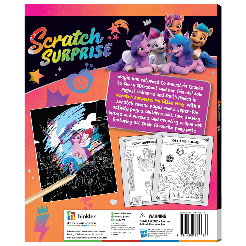 My Little Pony Scratch Surprise Reveal Activity Book Kids 3y+