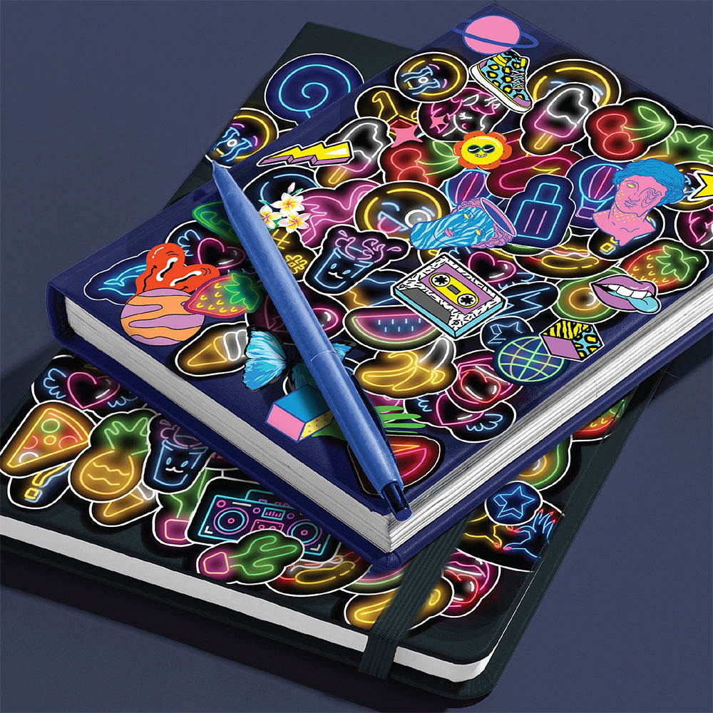 Kaleidoscope Sticker Bomb Electric Neon Kids Activity Book 6y+