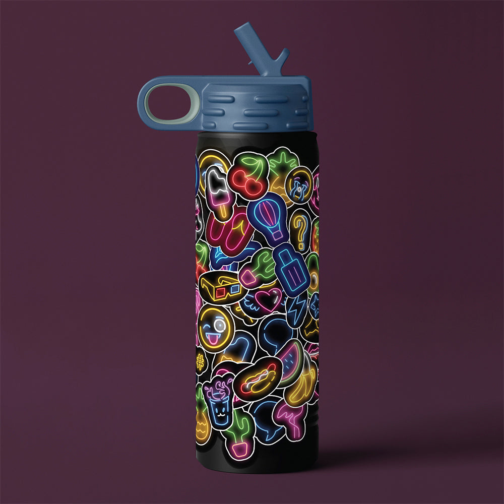 Kaleidoscope Sticker Bomb Electric Neon Kids Activity Book 6y+