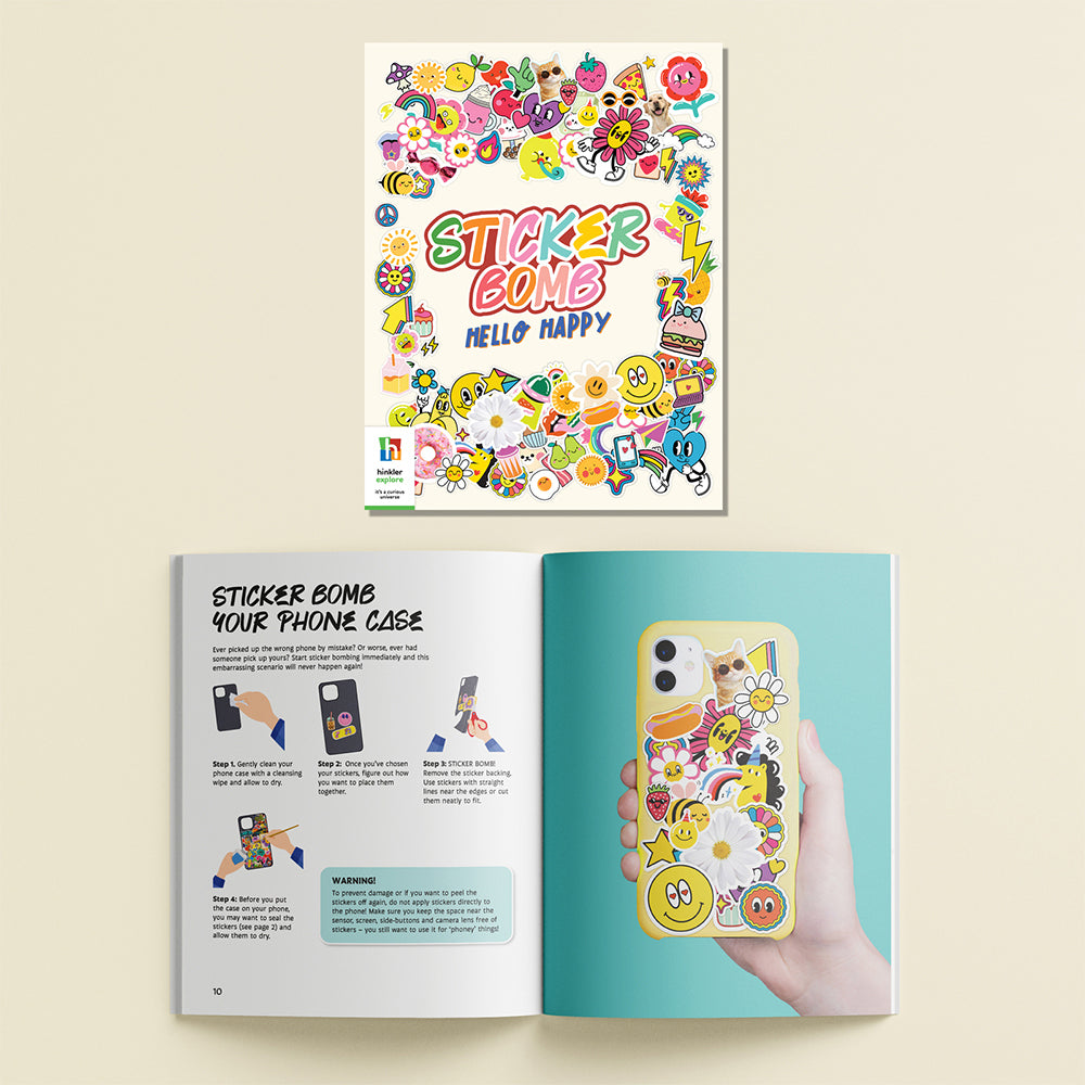 Kaleidoscope Sticker Bomb Hello Happy Kids Activity Book 6y+