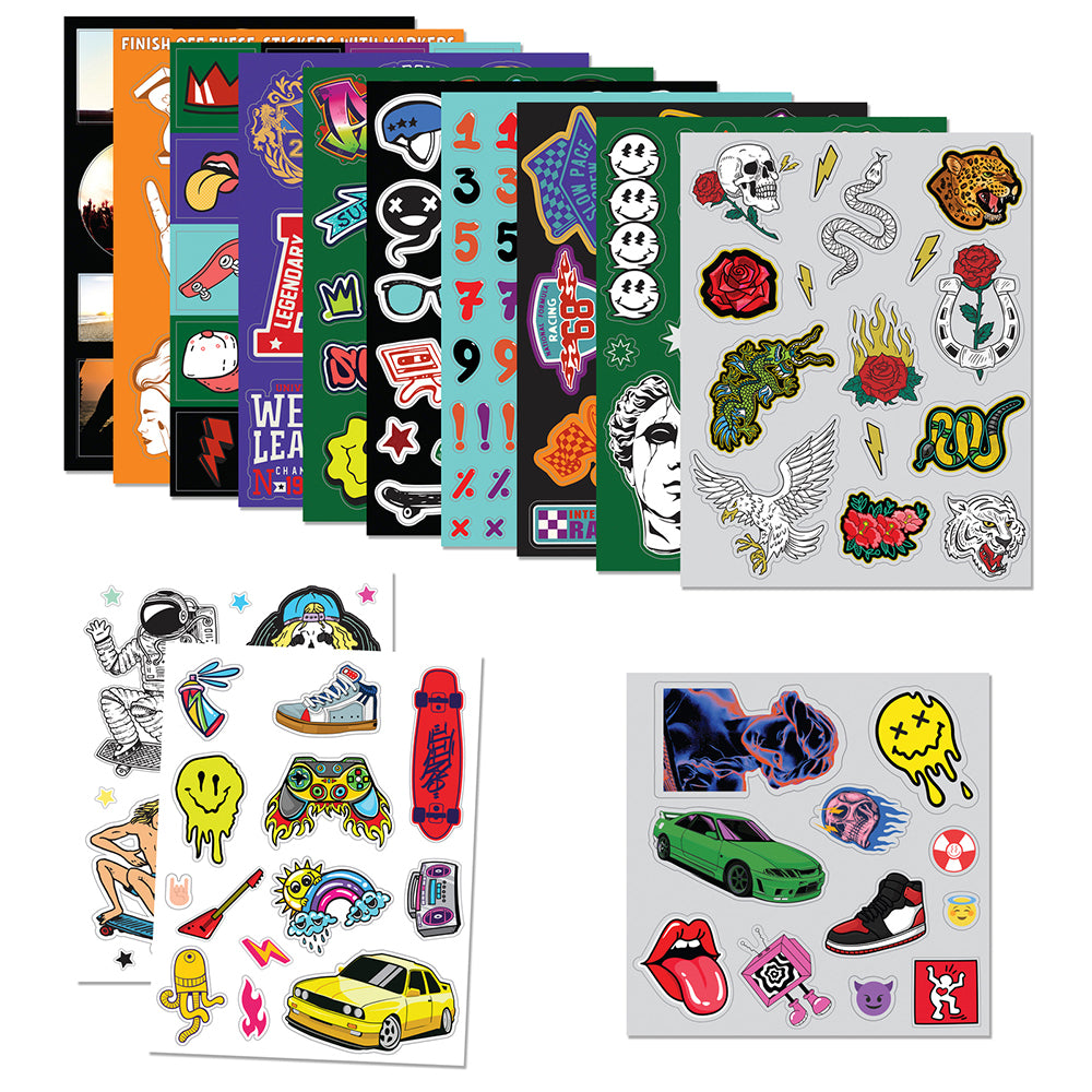 Kaleidoscope Sticker Bomb Street Style Kids Activity Book 8y+