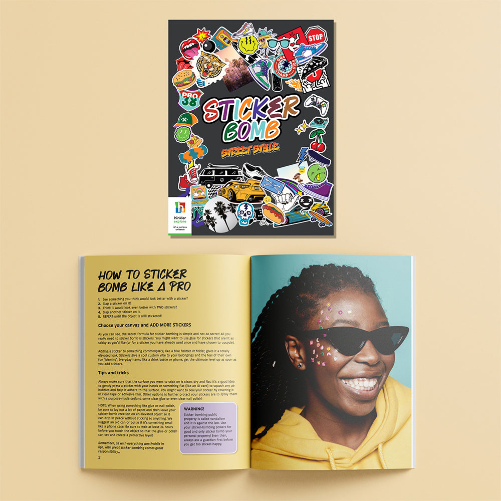 Kaleidoscope Sticker Bomb Street Style Kids Activity Book 8y+