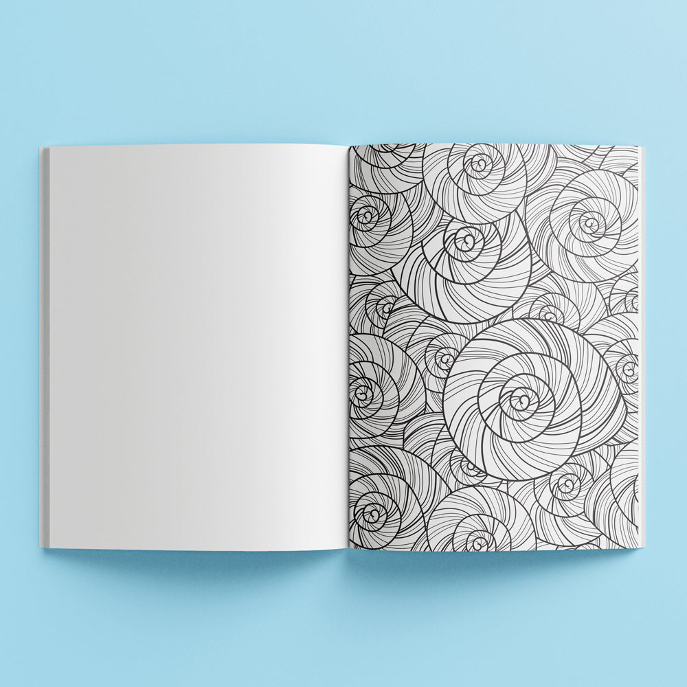 Art Maker Mindwaves Oceanic Calming Colouring Activity Book Adult