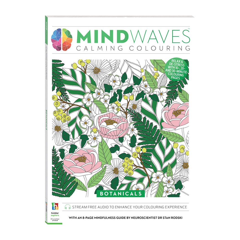 Art Maker Mindwaves Botanical Calming Colouring Activity Book Adult