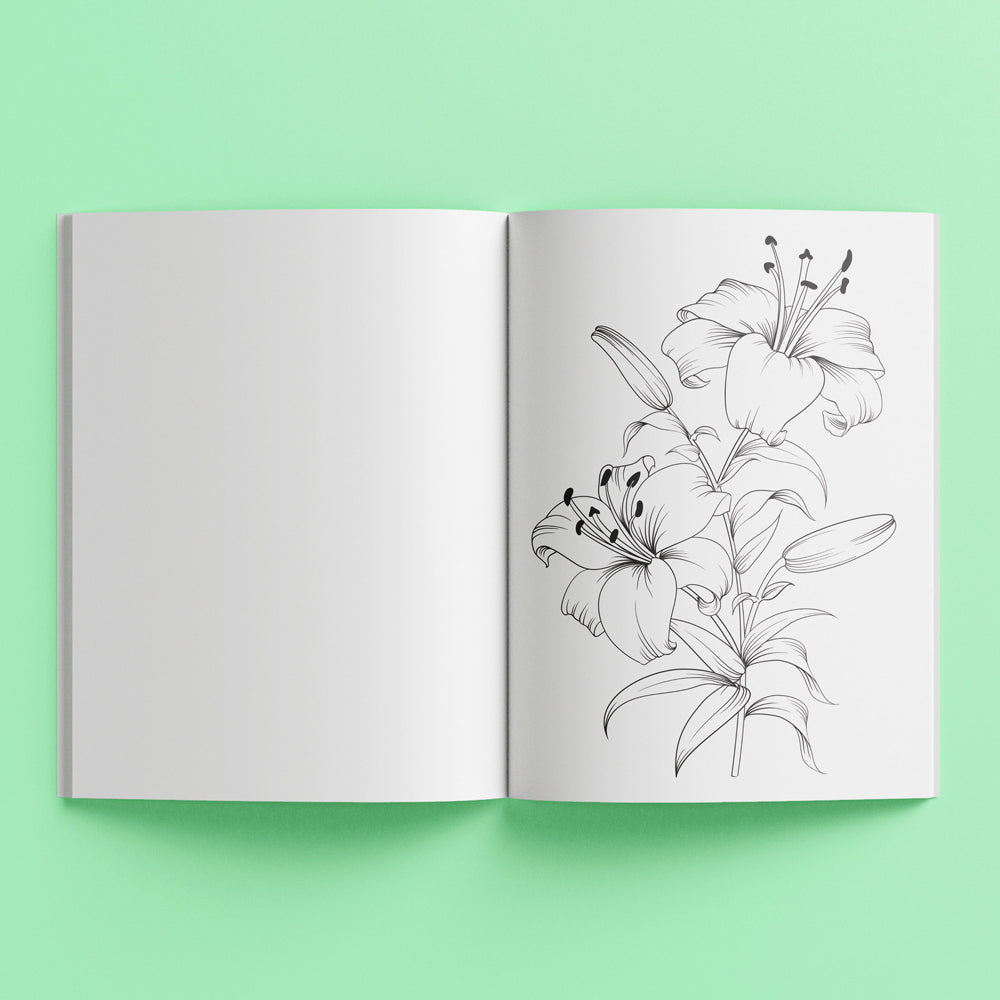 Art Maker Mindwaves Botanical Calming Colouring Activity Book Adult