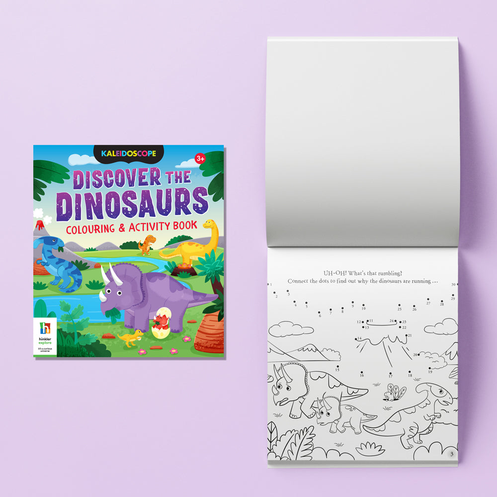 Kaleidoscope Discover the Dinosaurs Kids Colouring & Activity Set