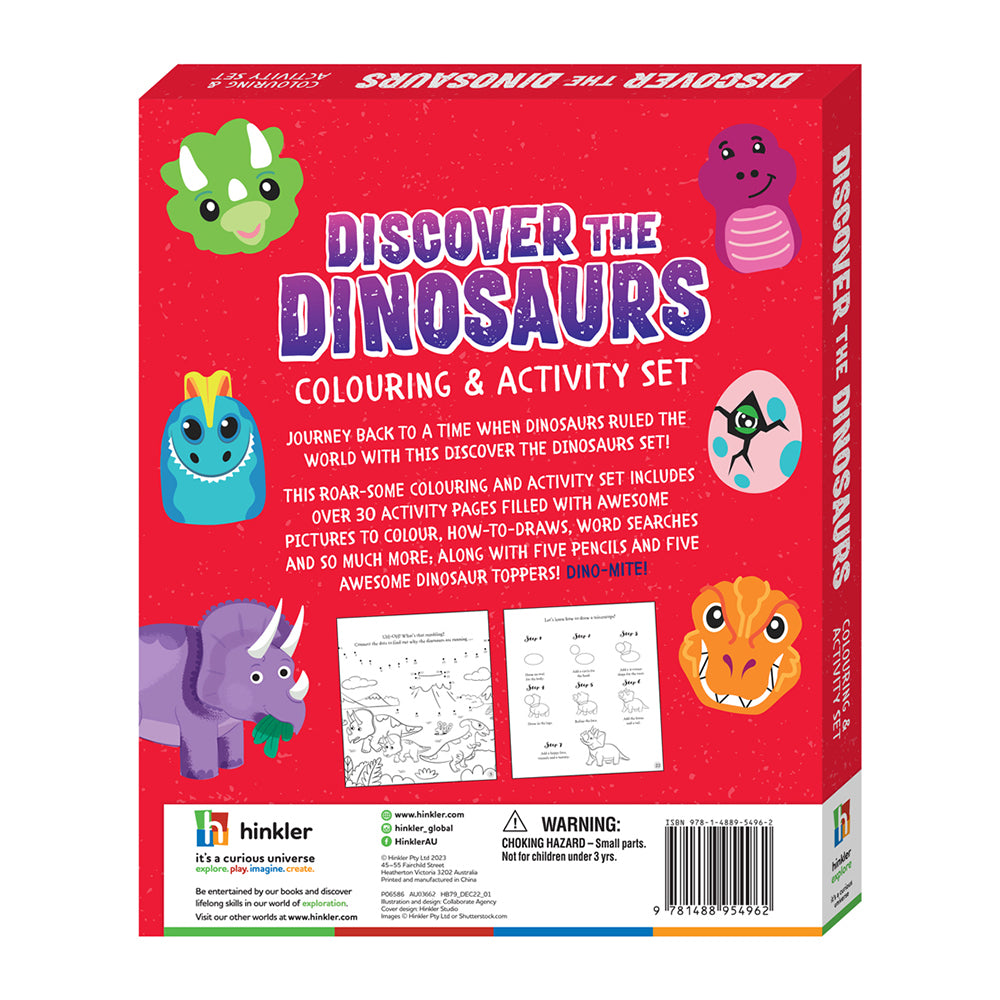 Kaleidoscope Discover the Dinosaurs Kids Colouring & Activity Set