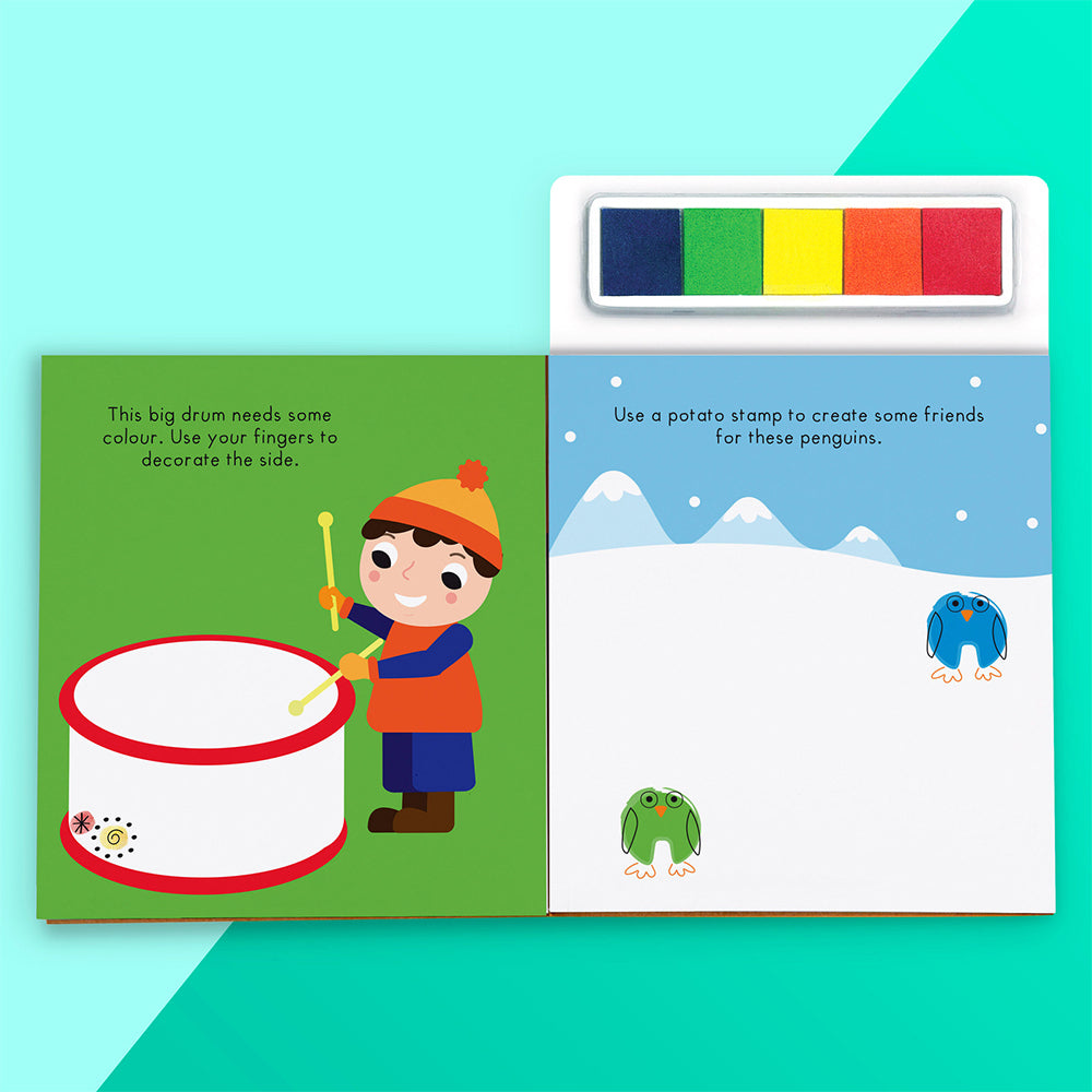 Kaleidoscope Festive Finger Prints Kids Finger Painting Book 3y+