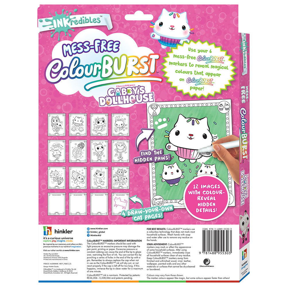 Inkredibles Colour Burst Gabby's Dollhouse Colouring Activity Kit 8y+
