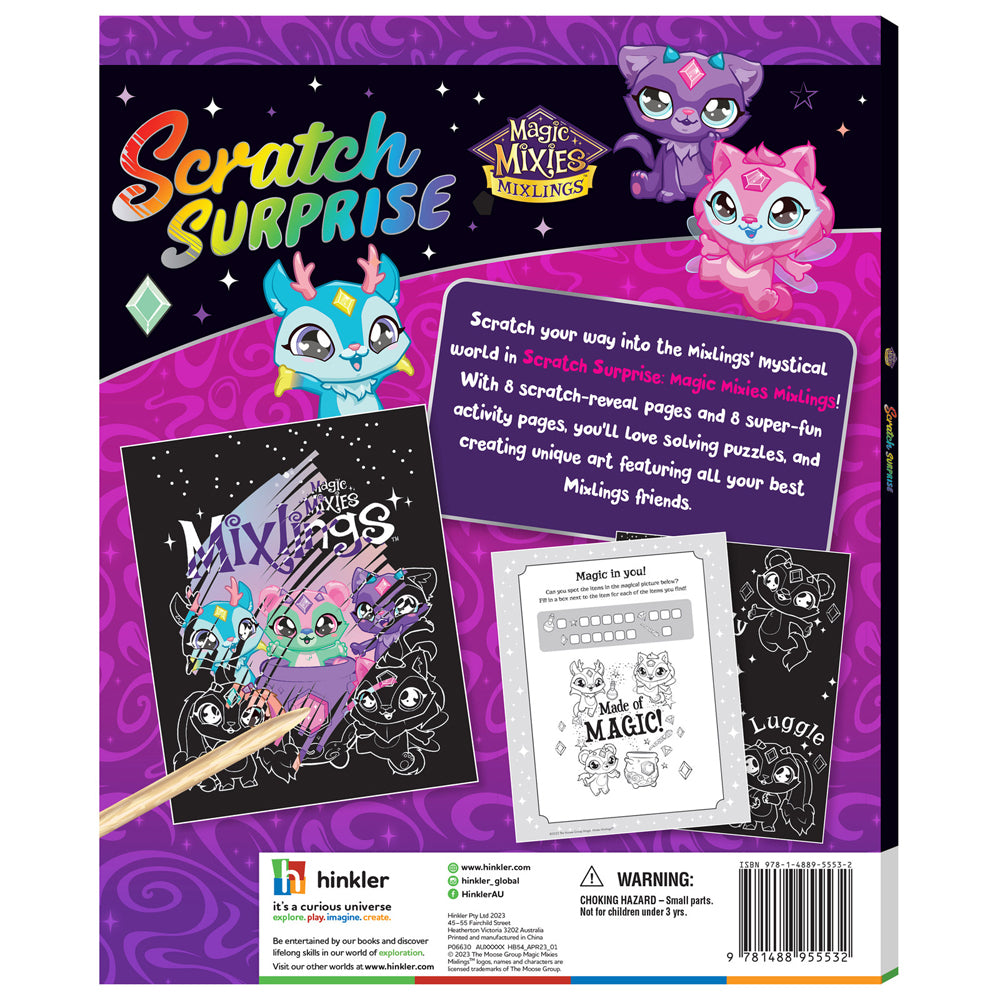 Hinkler Magic Mixies Mixlings Scratch Surprise Activity Book Kids 3+