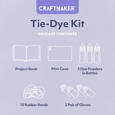 Craft Maker Tie Dye Kit Activity Set w/ 24-Page Book