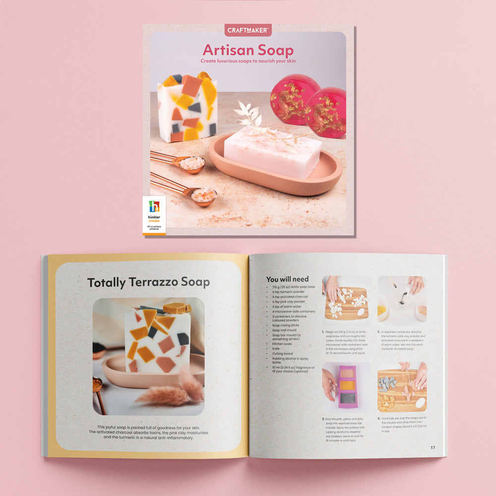 Craft Maker Artisan 32-Page Book DIY Make Your Own Bar Soap Kit