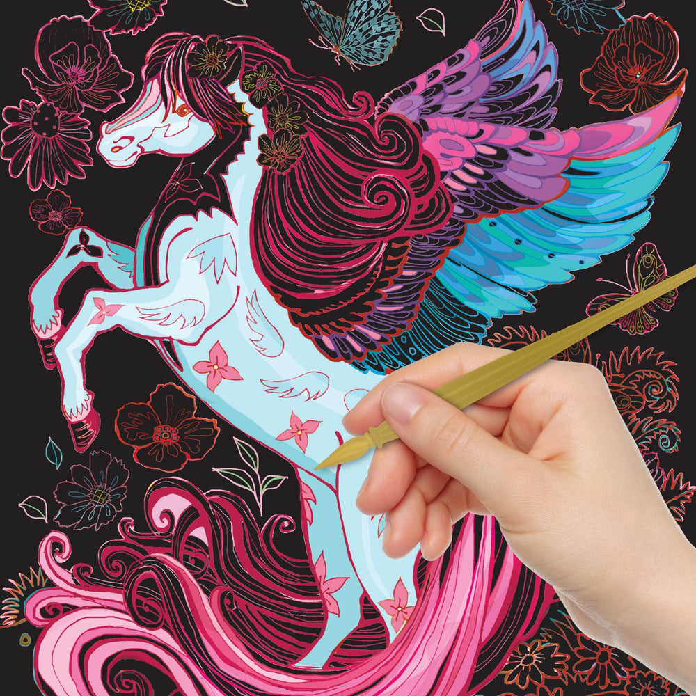 Kaleidoscope Etch Art Magical Creatures Carry Case Activity Kit