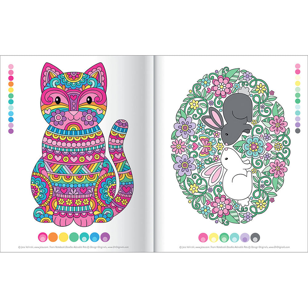 Kaleidoscope Notebook Doodles: Adorable Pets Childrens Book 5y+