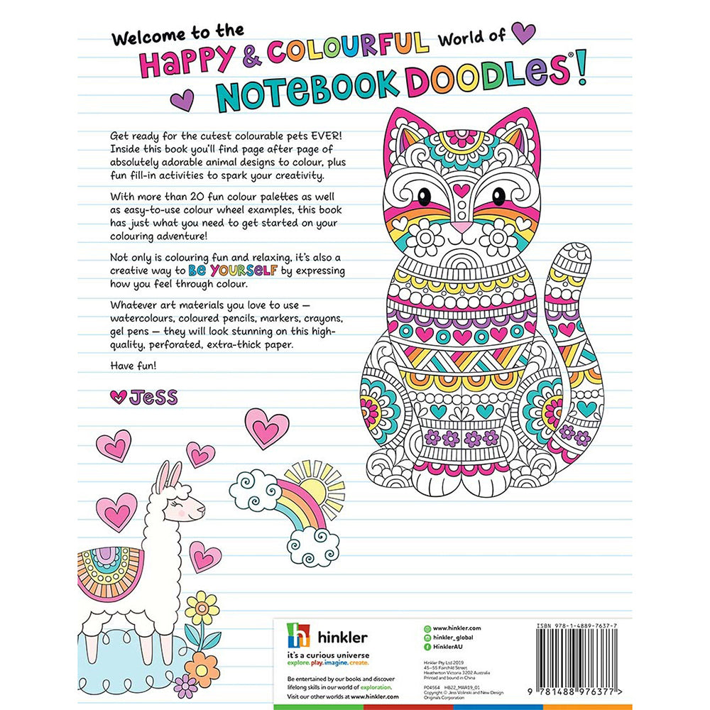 Kaleidoscope Notebook Doodles: Adorable Pets Childrens Book 5y+