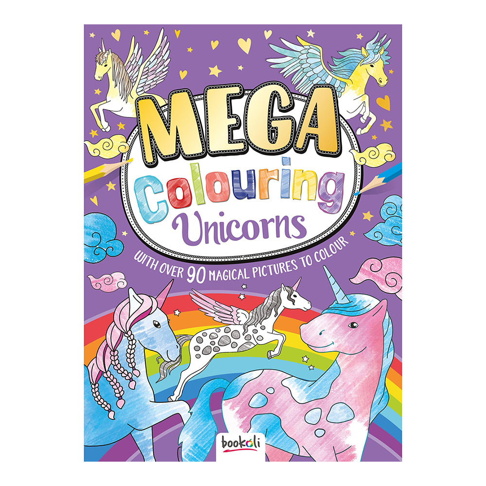 Bookoli Mega Colouring: Unicorns Kids Colouring Book