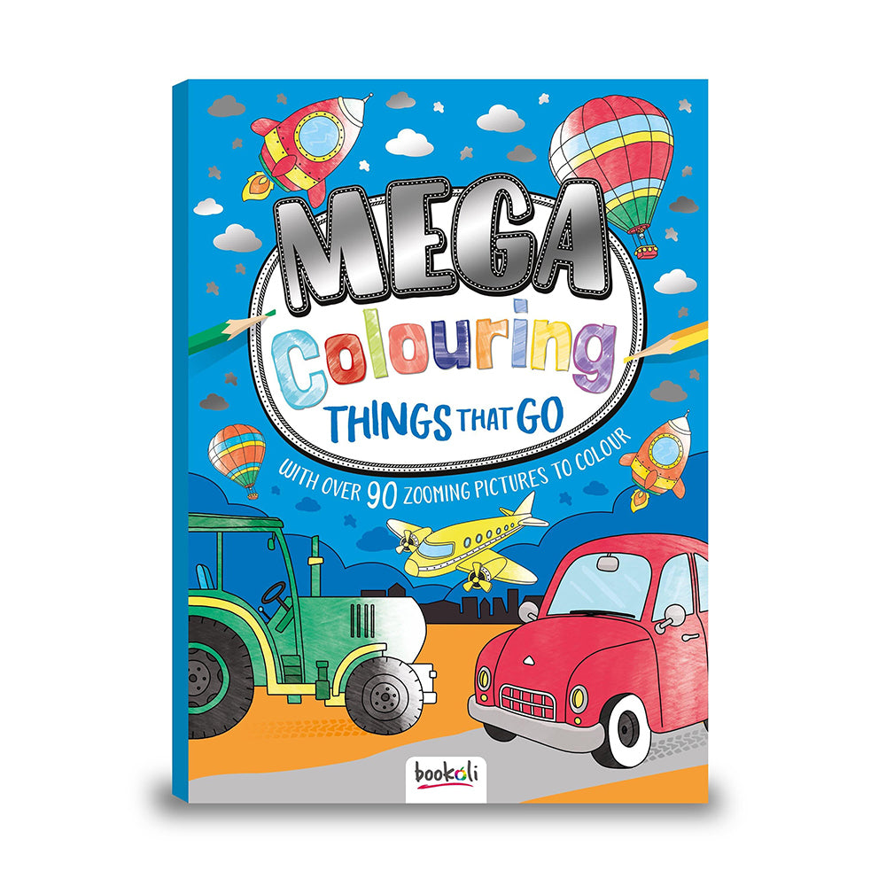 Bookoli Mega Colouring Things That Go Kids Colouring Book