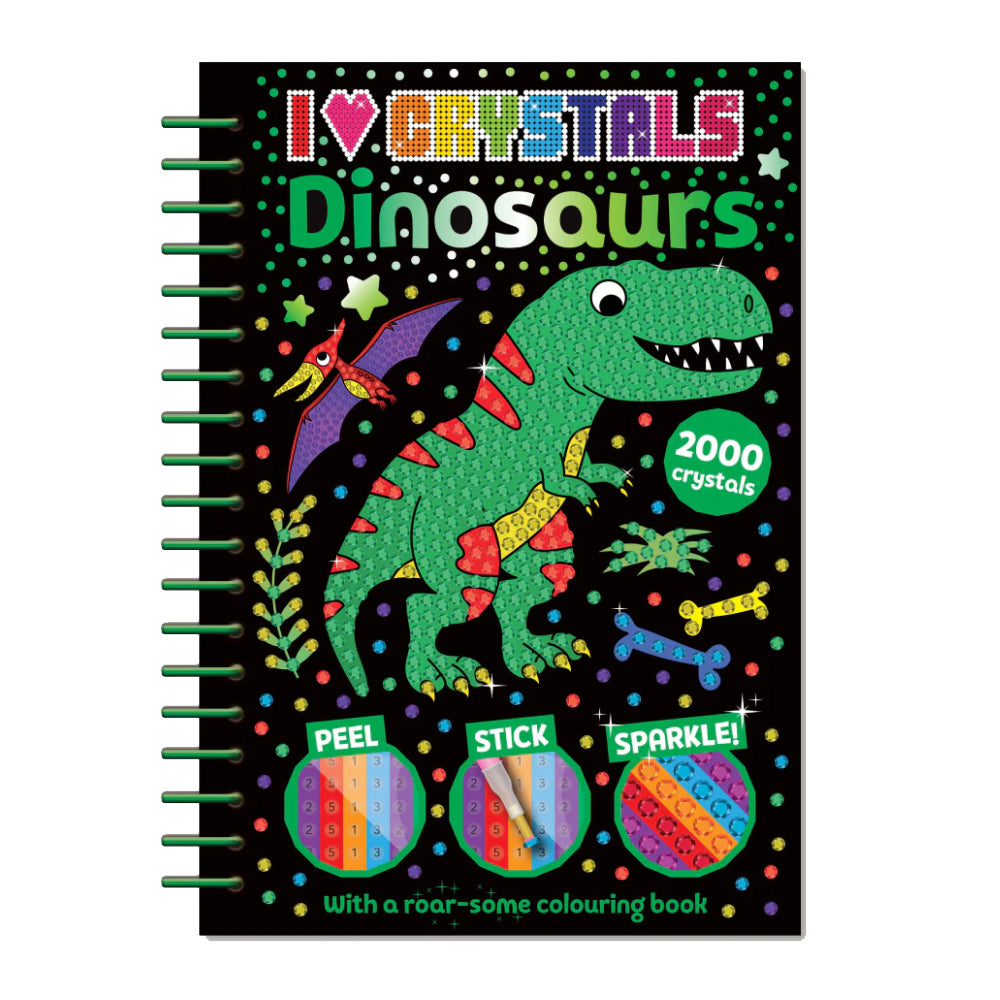 I Love Crystals Dinosaurs Kids Art/Craft Activity Book