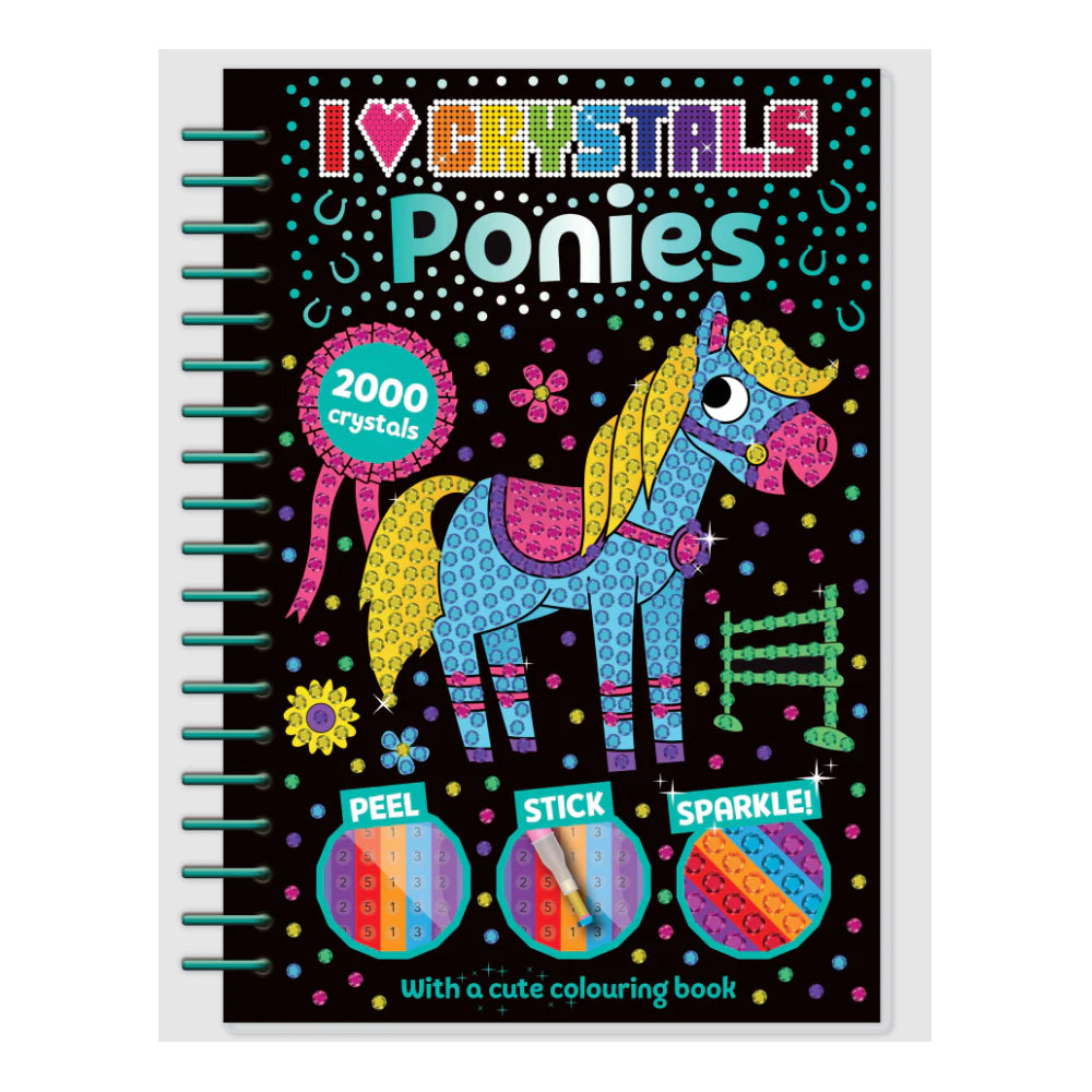 I Love Crystals Ponies Kids Art/Craft Activity Book