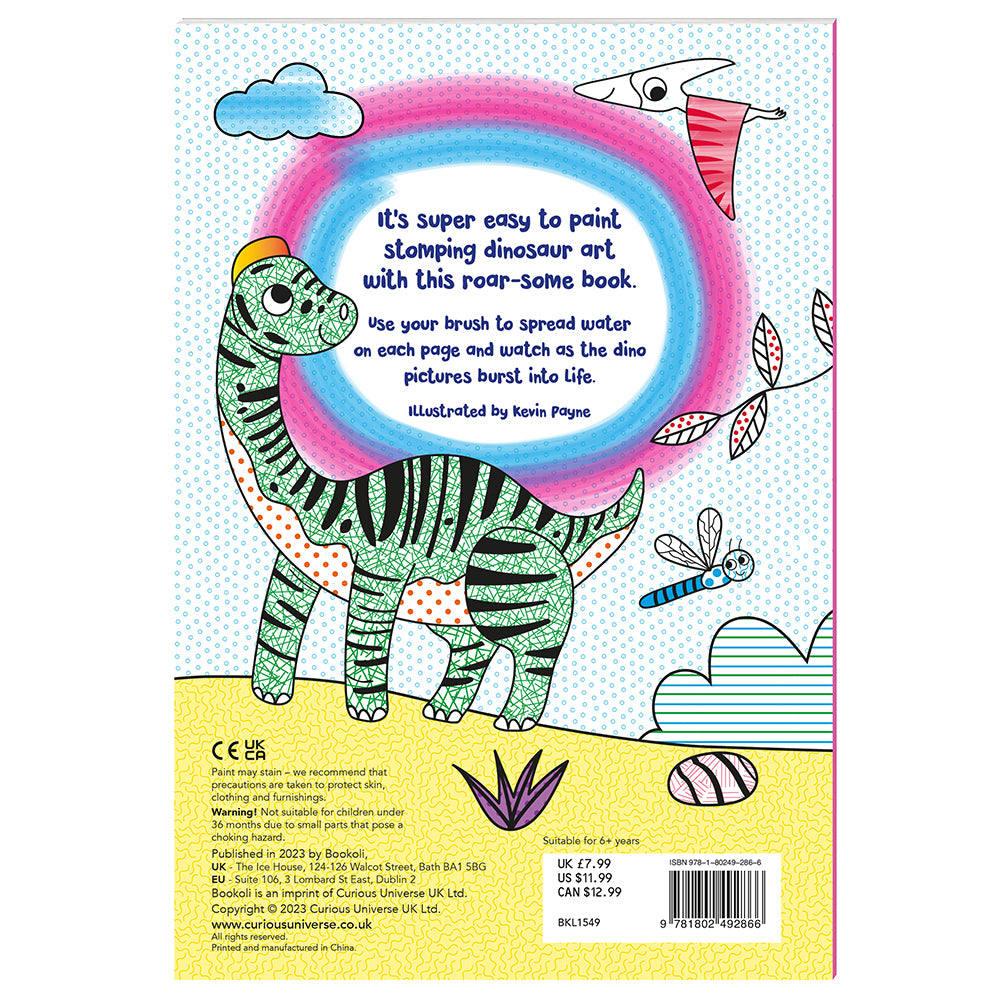 Bookoli Water Painting Fun Dinosaurs Childrens Activity Book