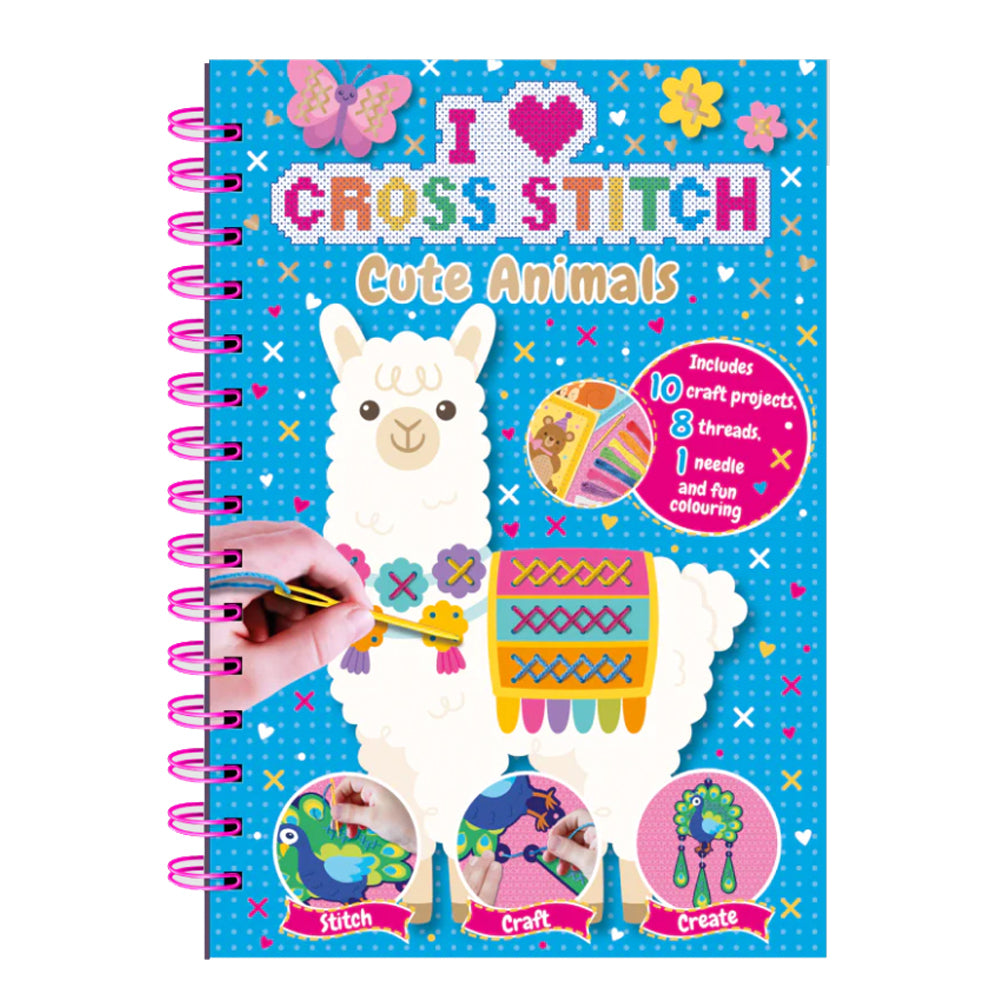 Bookoli I Love Cross Stitch Cute Animals Kids/Children DIY Craft Activity