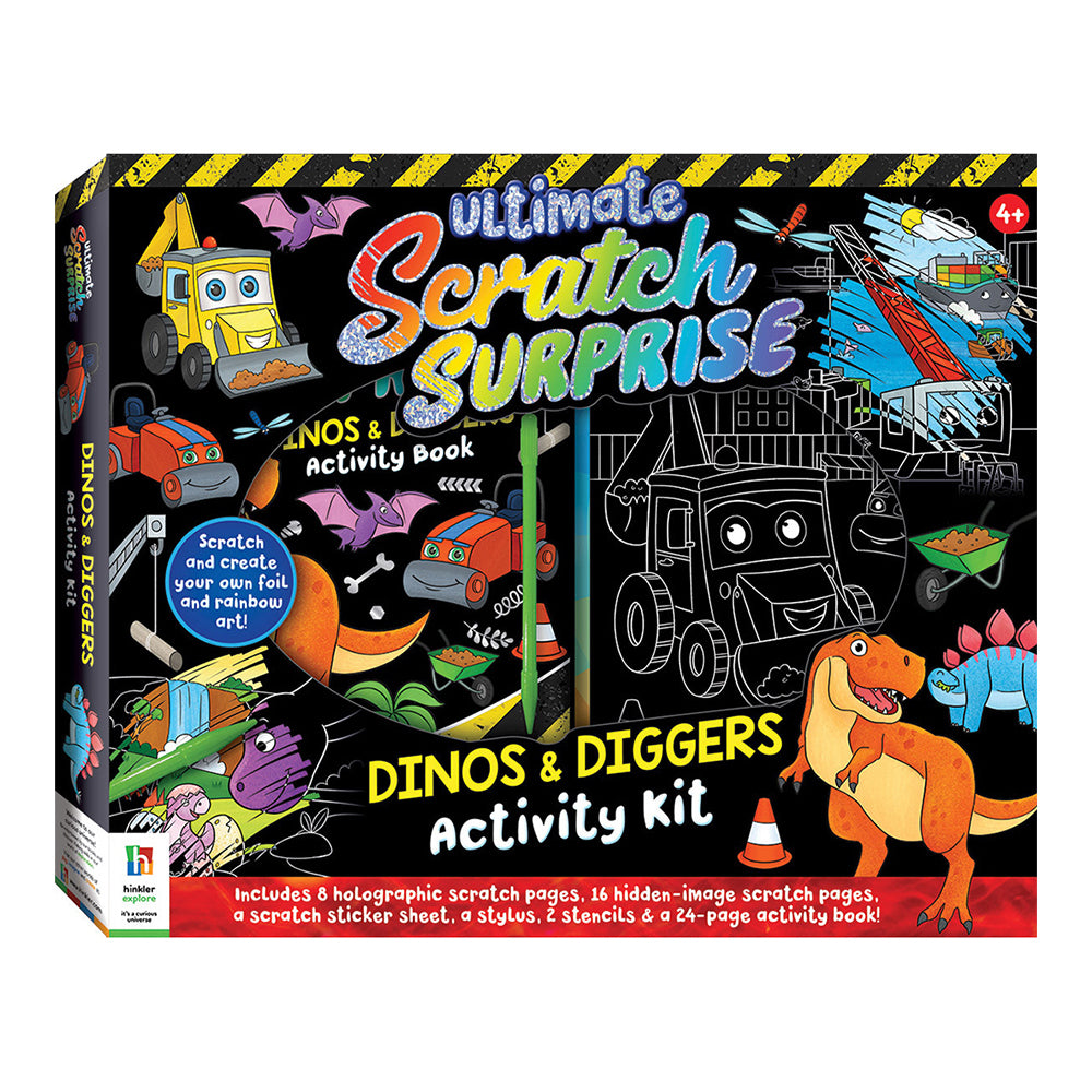 Kaleidoscope Ultimate Scratch Surprise Dinos & Diggers Activity Kit 4y+