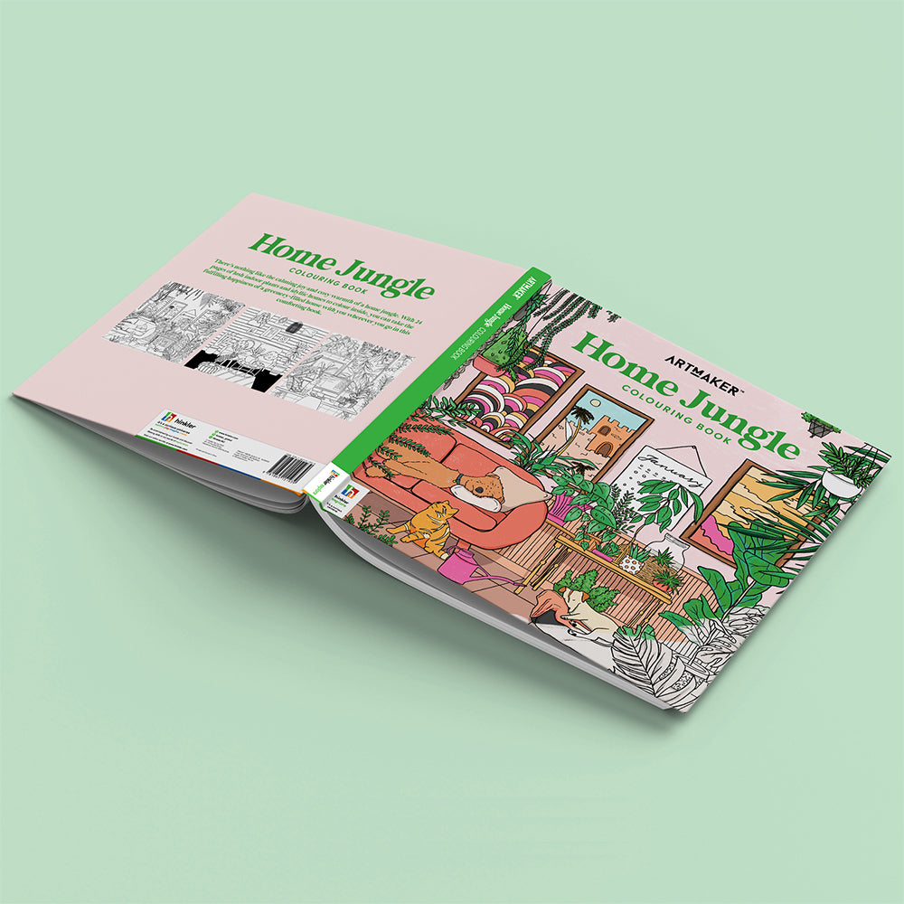 Art Maker Home Jungle Colouring Book Adult Activity Book
