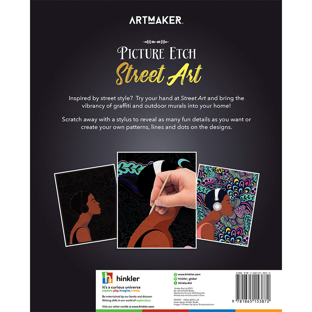 Art Maker Picture Etch Street Art Colouring Activity Book