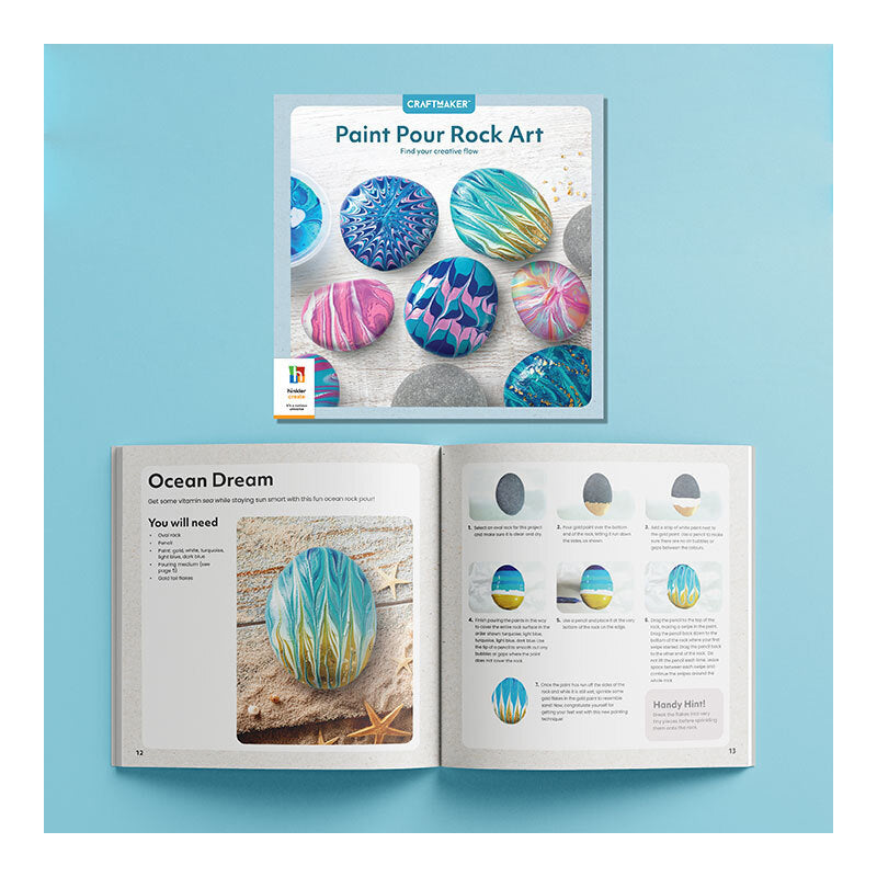 Craft Maker Paint Pour Rock Art Craft Activity Kit