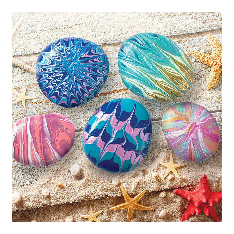Craft Maker Paint Pour Rock Art Craft Activity Kit
