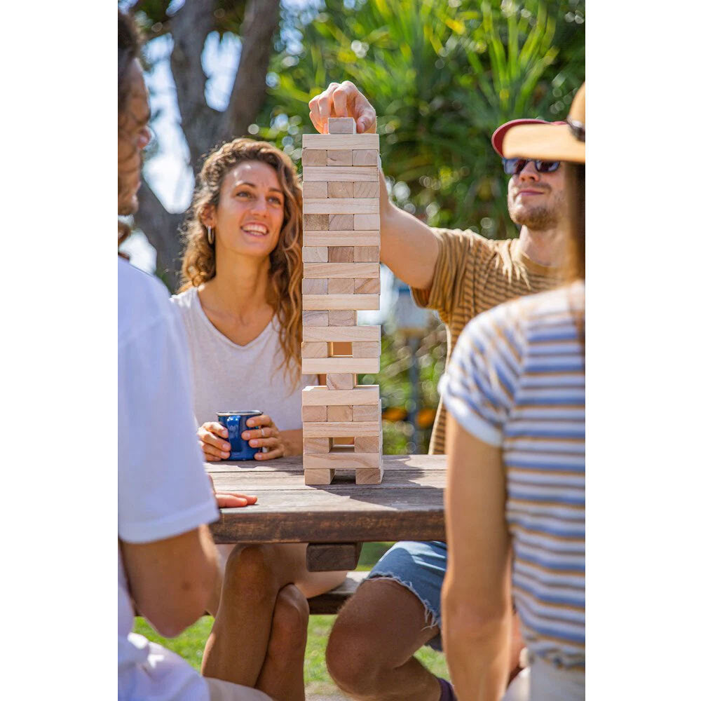 Formula Sports Wooden Tumble Tower Game Kids Adults Toy