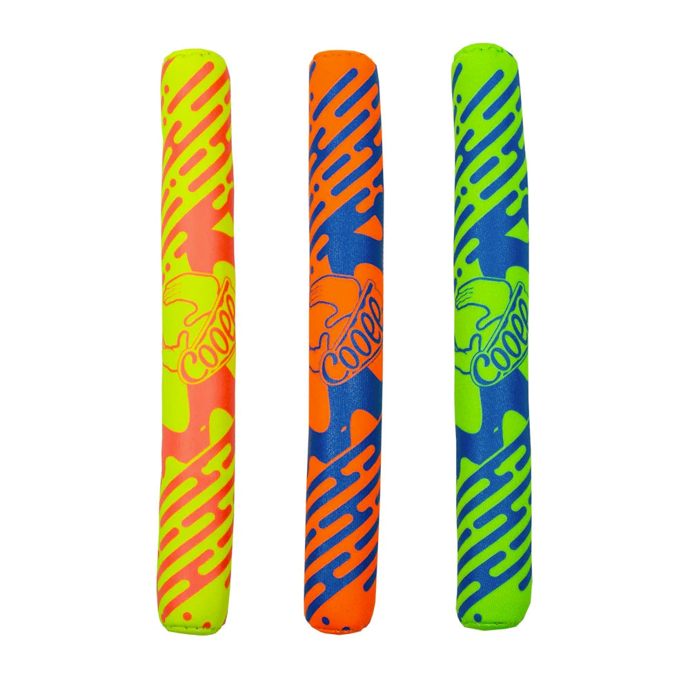 3pc Cooee Neoprene Swimming Pool Dive Stixx Toy 16cm  6+
