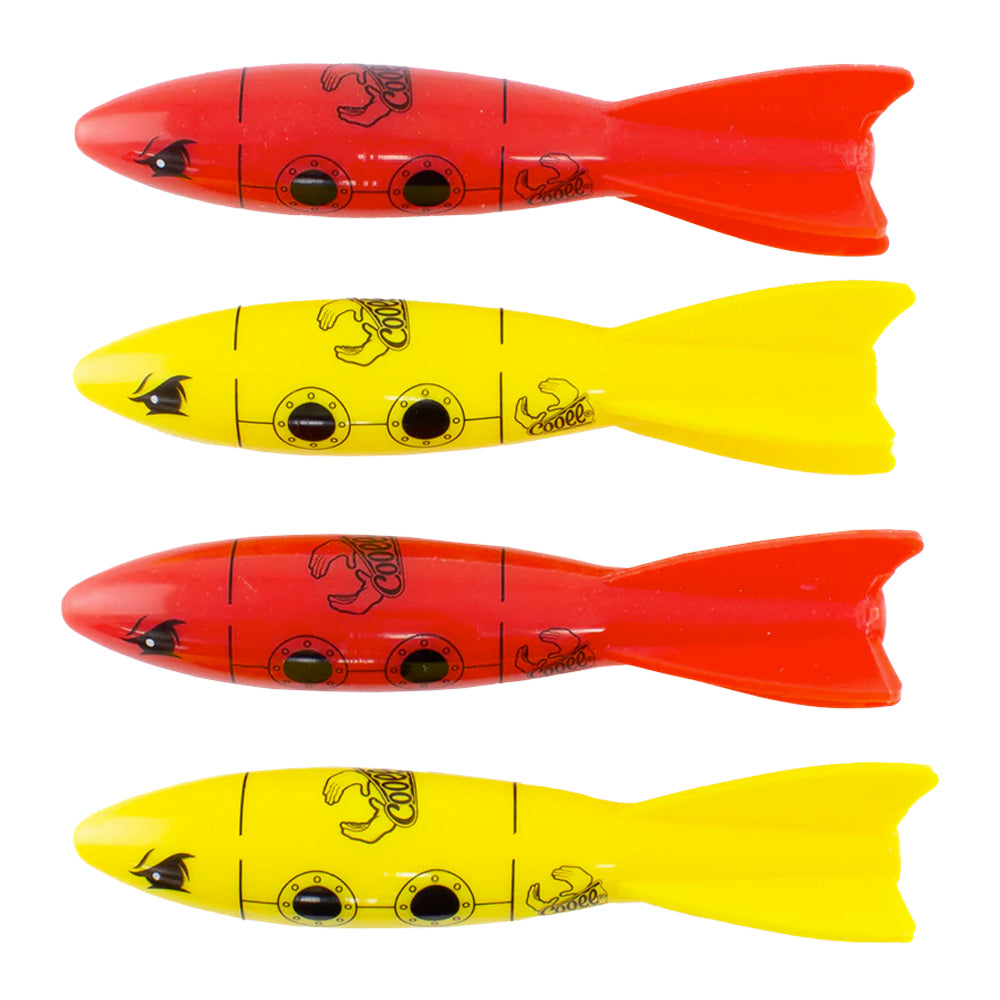 4pc Cooee Dive Subs Swimming Pool Water Toy 19.5cm 6+
