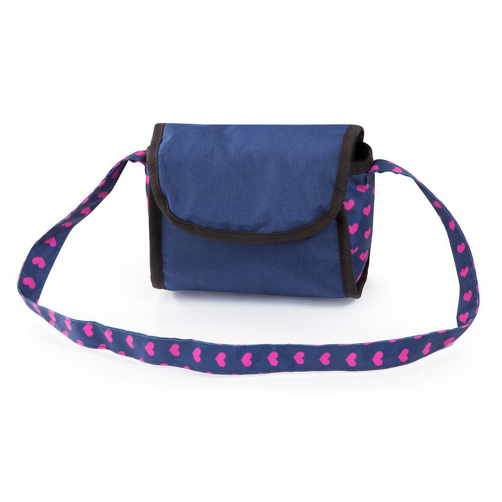 13054aa-bayer-trendy-68cm-doll-pram-bark-blue-w-pink-hearts-unicorn-3y