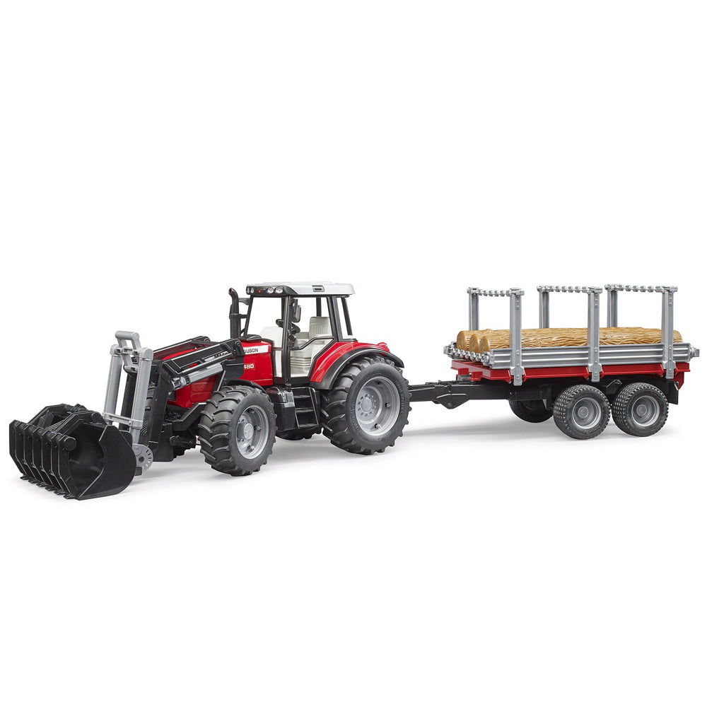 240-02046-bruder-1-16-massey-ferguson-7480-w-front-loader-timber-trailer